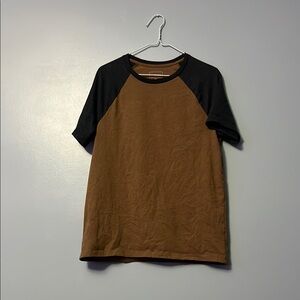Men's Brown and Black Raglan T-Shirt
